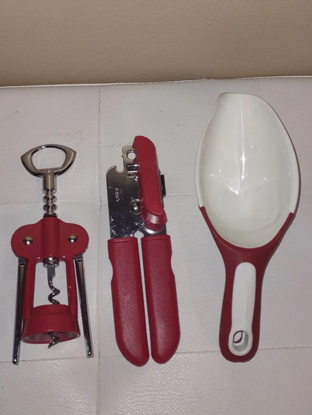 Red Chef Spoon Holder Oven Mitts Kitchenware Bundle